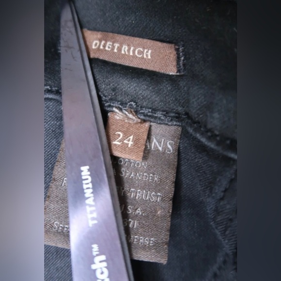 James Jeans Dietrich Jeather Thigh High Skinny Jeans Black Twiggy Women’s Size 4 - Picture 13 of 15